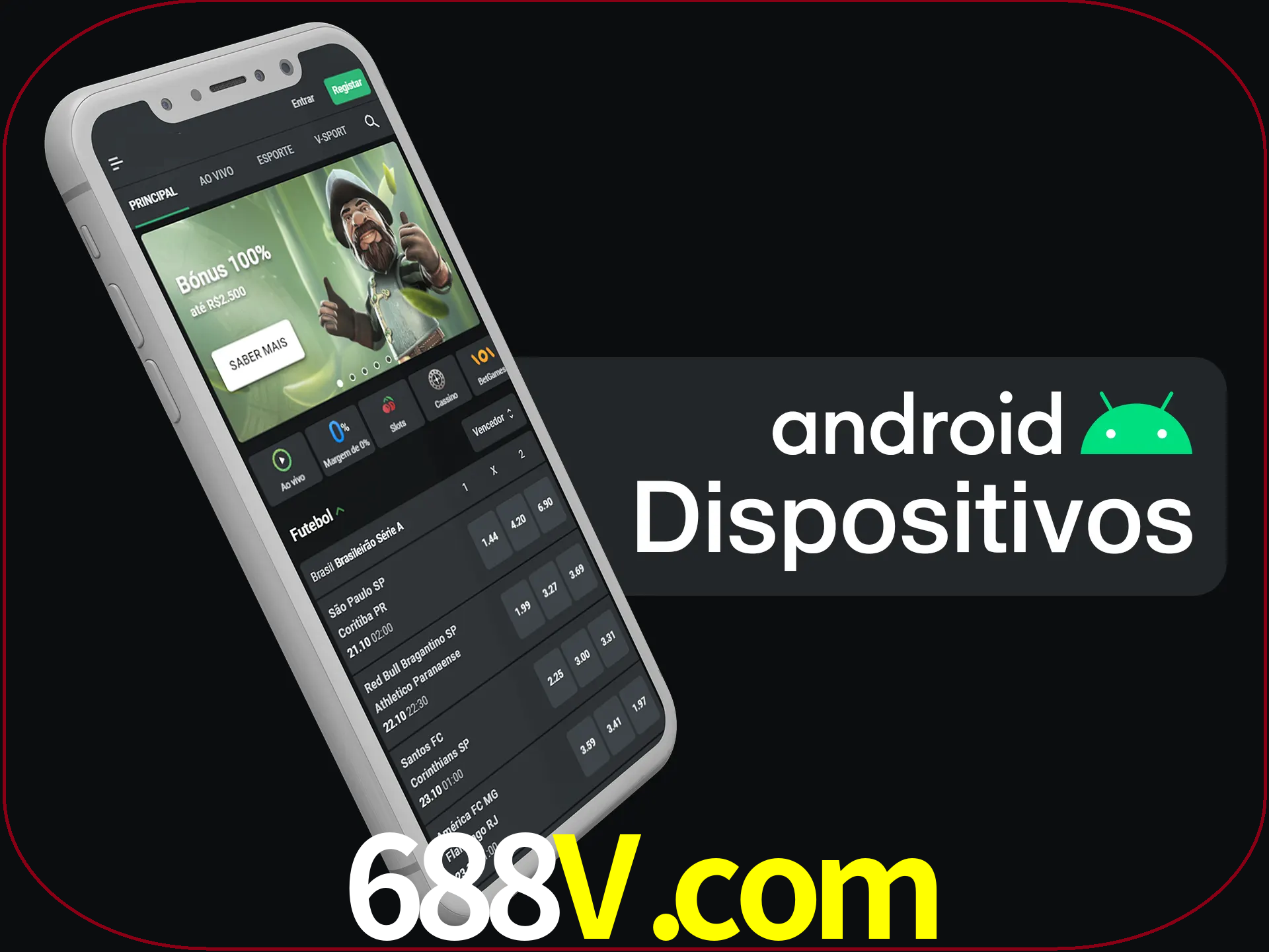 O aplicativo suporta a maioria de todos os dispositivos Android.