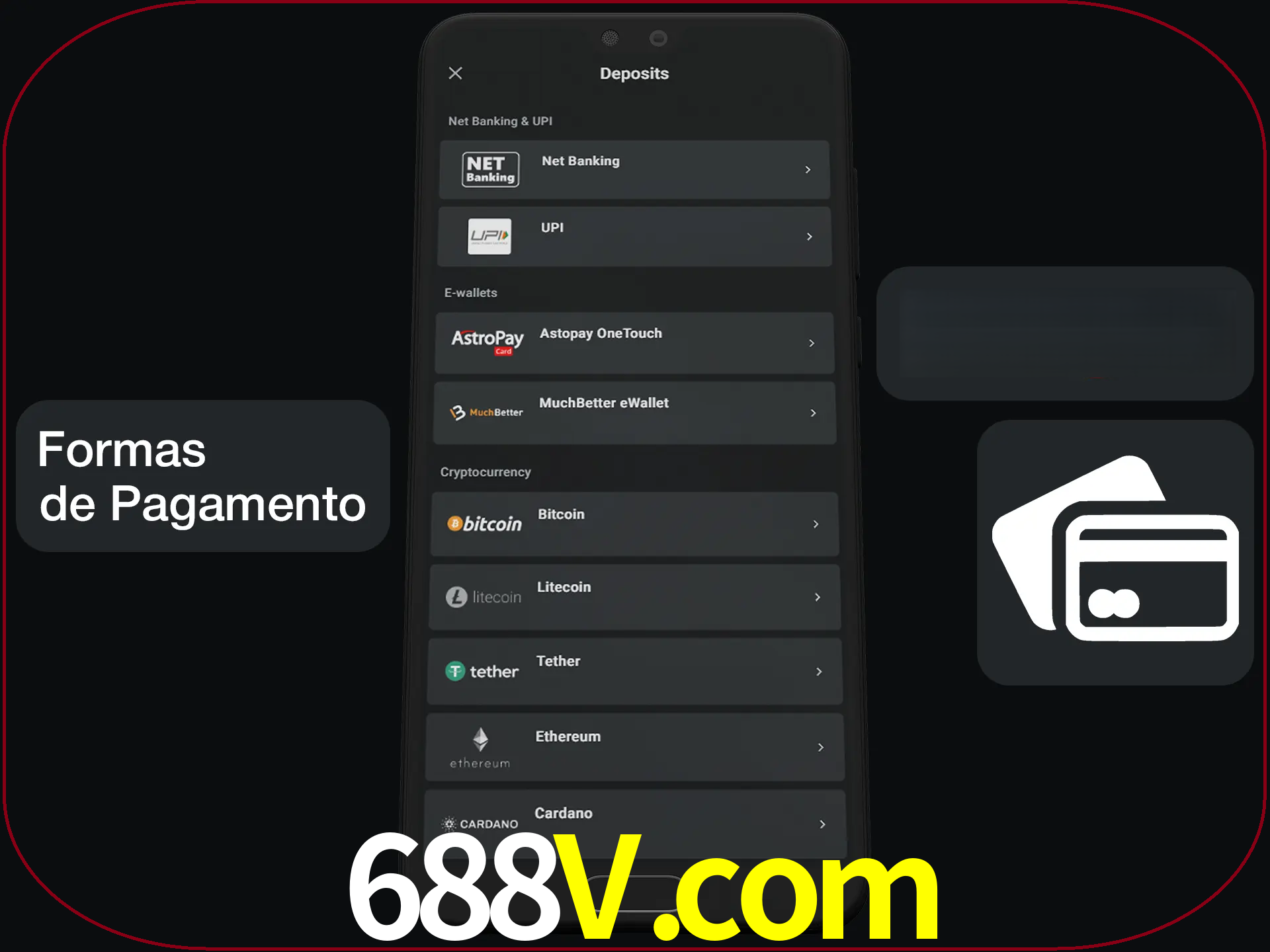 Escolha a forma de pagamento de sua preferência.