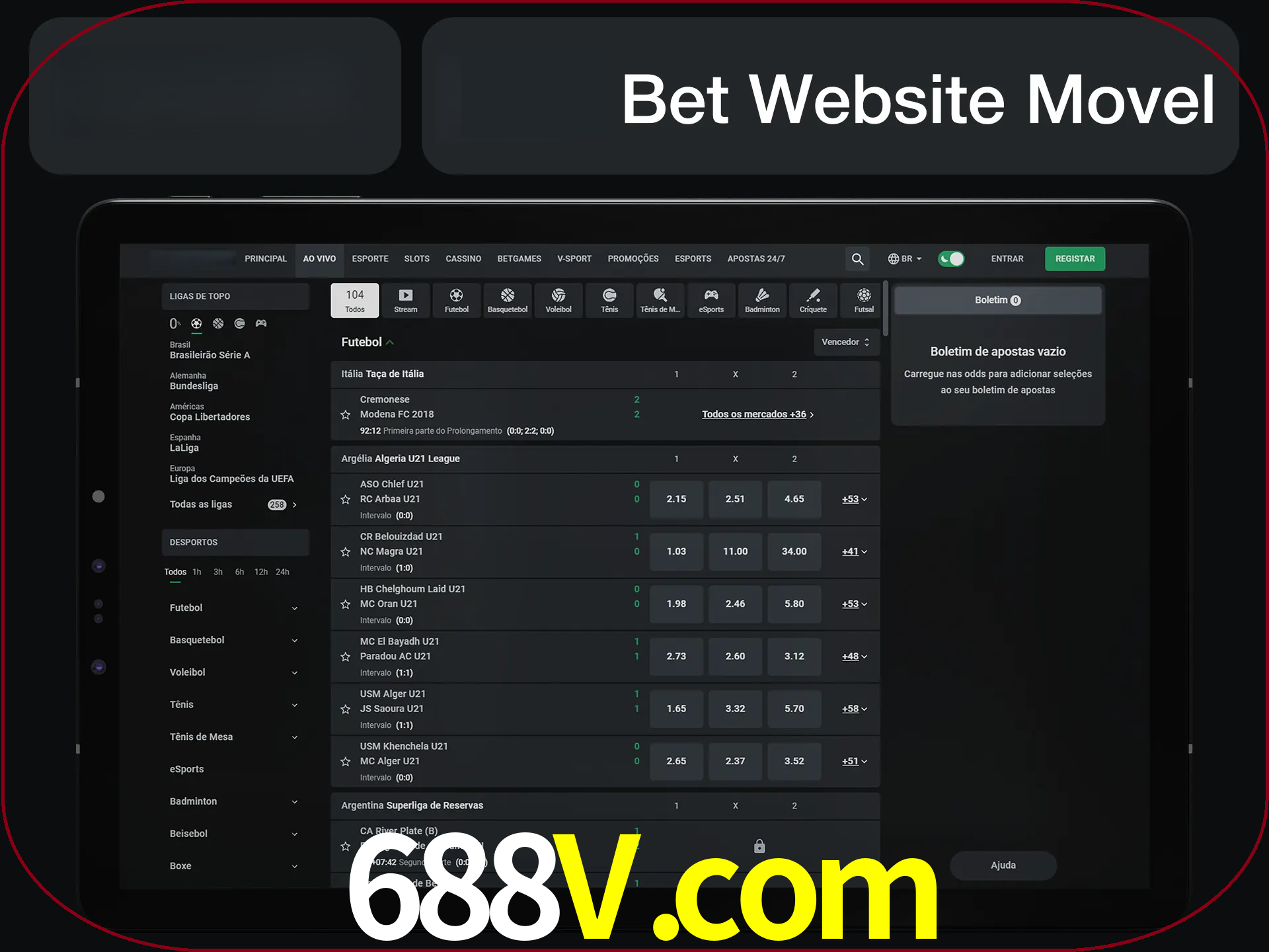 Use nosso website em qualquer dispositivo.